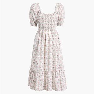 Hill House Home Louisa Nap Dress in Pink Vine Stripe